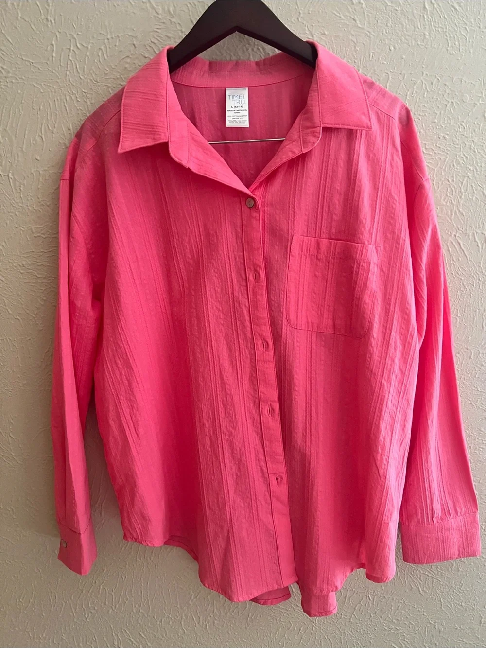 Time and Tru Pink Matching Set – Women’s Size Large – NEW WITH TAGS
